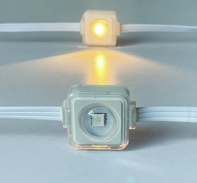 Aplicación inteligente WIFI Control RGBIC LED Pixel Point Light WS2811 36 voltios IP65 impermeable al aire libre luces de Navidad permanentes